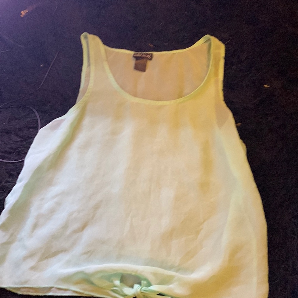 Light blue see through tank top